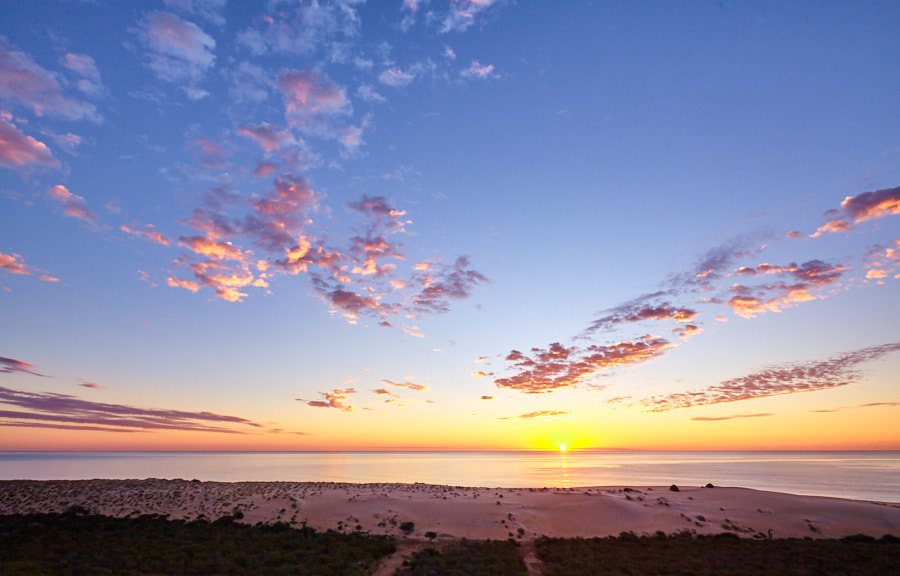 Ocean sunrise from south east Baja California, Mexico.